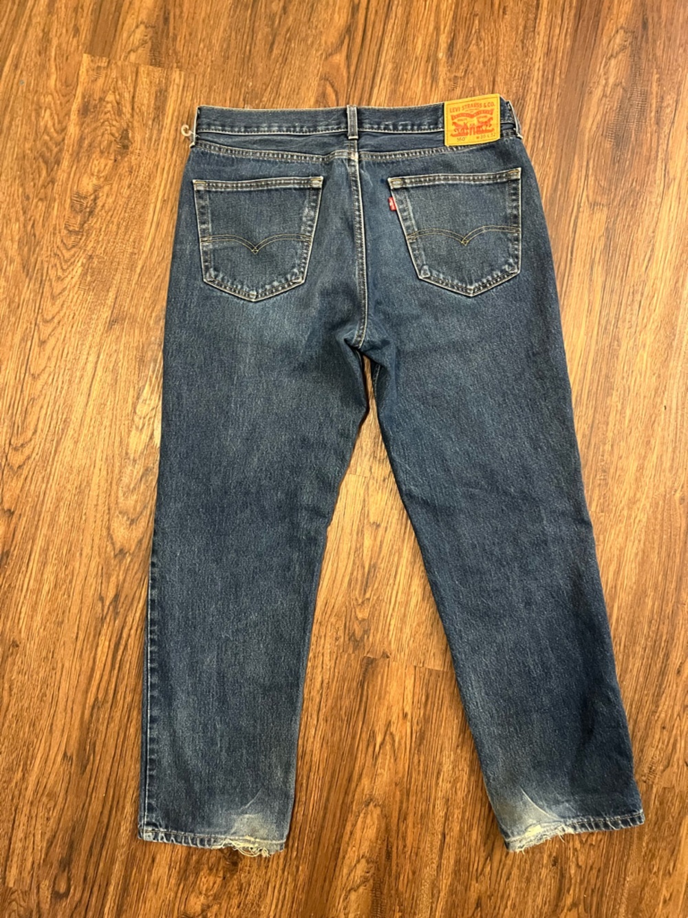 Levi’s vintage Straight-Leg Faded Blue Denim Jeans 36x32 - Picture 11 of 11